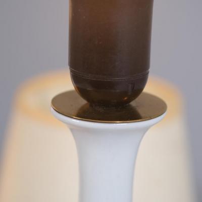 Pair of Minimalist Modernist Finnish Ceramic Table Lamps Arabia 1950s