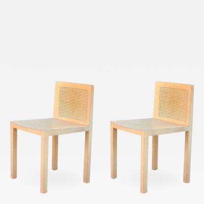 Pair of Minimalistic Beechwood Side Chairs