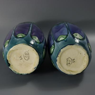 Pair of Minton Secessionist Purple No 1 Vases