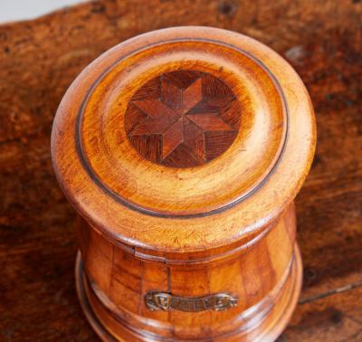 Pair of Mixed Wood Tea and Coffee Vessels