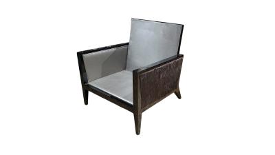 Pair of Modern Black Lacquer Chairs with Fur Accent