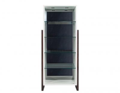 Pair of Modern Bookcase Display Cabinets in Ziricote Wood