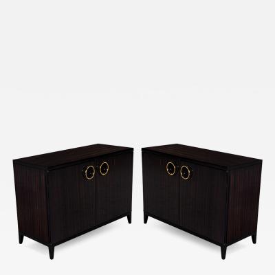 Pair of Modern Commode Chests in High Gloss Lacquer Finish