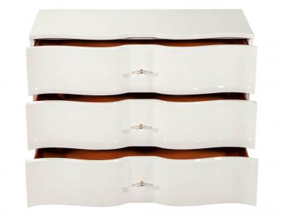 Pair of Modern Cream Chests with Curved Fronts