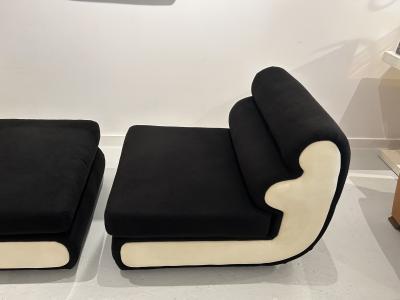 Pair of Modern Curvilinear Lounge Chairs
