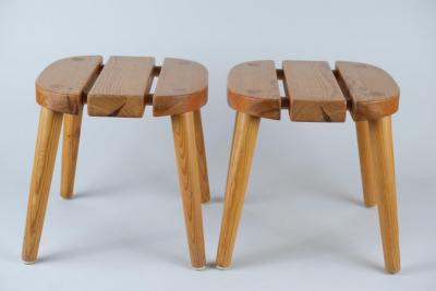 Pair of Modern Finnish Sauna Stools in Pine Finland 1970s