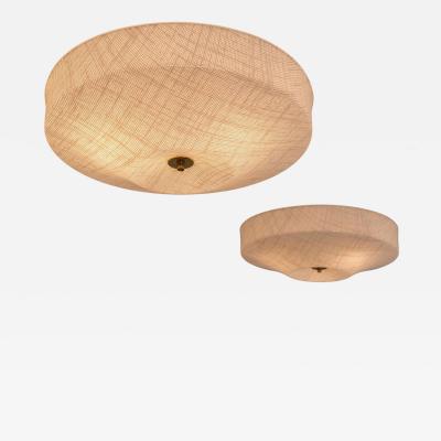 Pair of Modern Flush mounts in Lisa Johansson Pap Style Finland 1970s