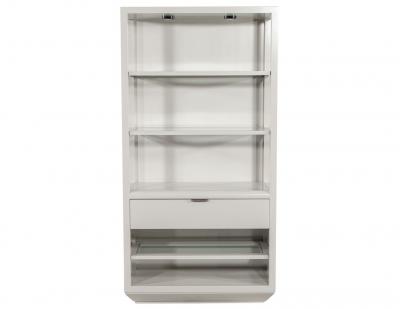 Pair of Modern Gray Bookcase Cabinets
