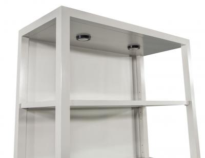 Pair of Modern Gray Bookcase Cabinets