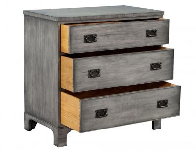 Pair of Modern Grey Distressed Chests by Kittinger