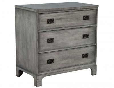 Pair of Modern Grey Distressed Chests by Kittinger