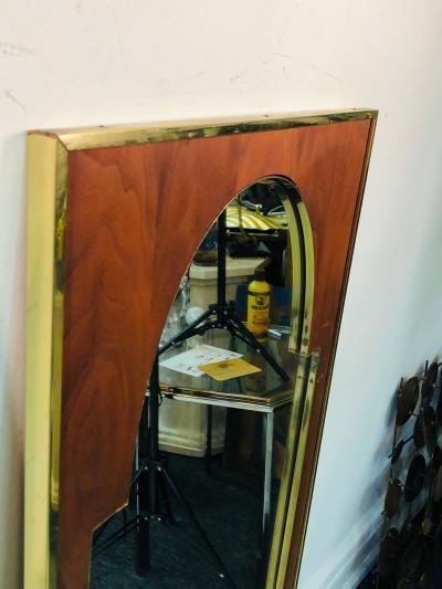 Pair of Modern Mirrors with Brass Interior Design