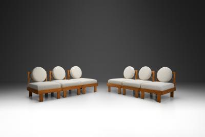 Pair of Modern Modular Sofas with Boucl Upholstery Europe Mid 20th Century