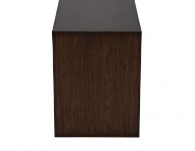 Pair of Modern Oak Nightstand End Tables in Dark Walnut