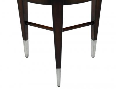 Pair of Modern Round Macassar Accent Tables