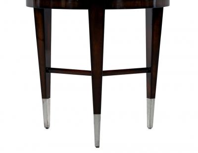 Pair of Modern Round Macassar Accent Tables