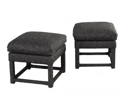 Pair of Modern Upholstered Stools