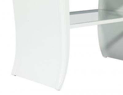 Pair of Modern White Curved Nightstand End Tables