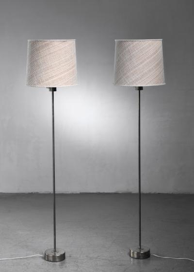 Pair of Modern brass floor lamps