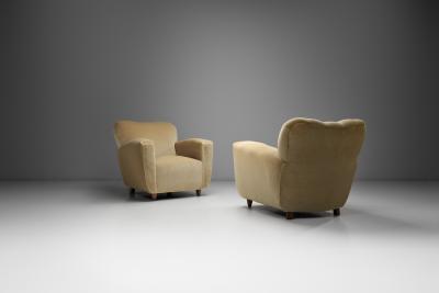 Pair of Modernist Armchairs Italy ca 1950s