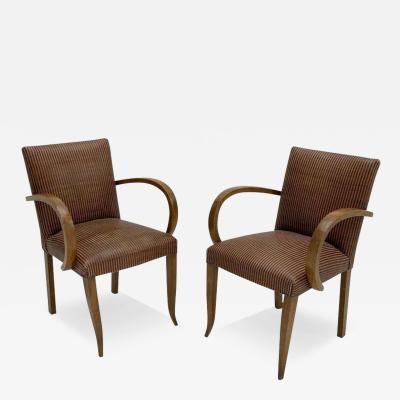 Pair of Modernist Bridge Chairs or Armchairs French 1930s