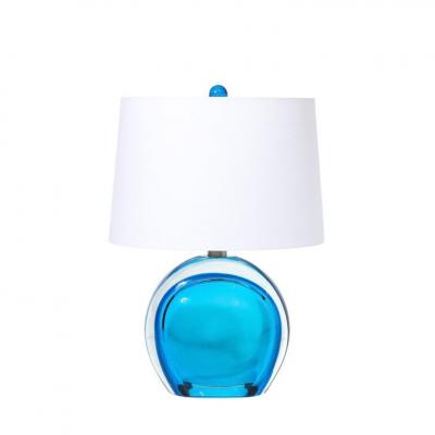 Pair of Modernist Hand Blown Murano Cobalt Blue Glass Table Lamps