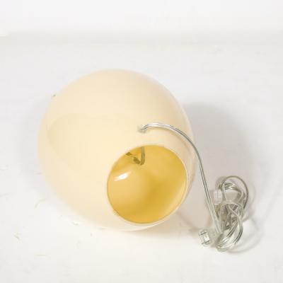 Pair of Modernist Hand Blown Murano Glass Urn Form Vellum Hue Table Lamps