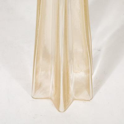 Pair of Modernist Hand Blown Murano Glass X Form Table Lamps W 24 Karat Gold