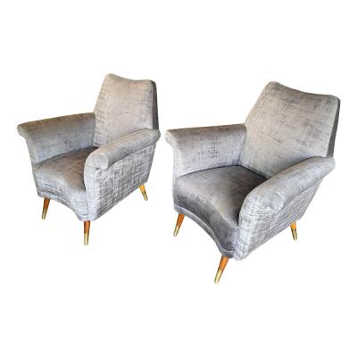 Pair of Modernist lounge chairs