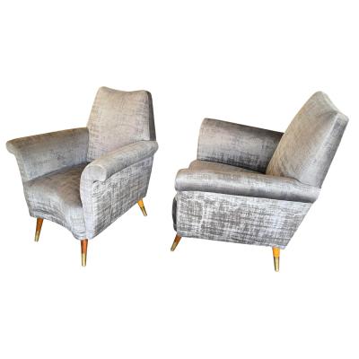 Pair of Modernist lounge chairs
