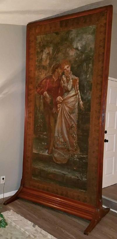 Pair of Monumental Framed Italian 18th Century Painted Tapestries