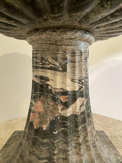 Pair of Monumental Italian Neoclassic Grand Tour Marmo Grigio Tazza