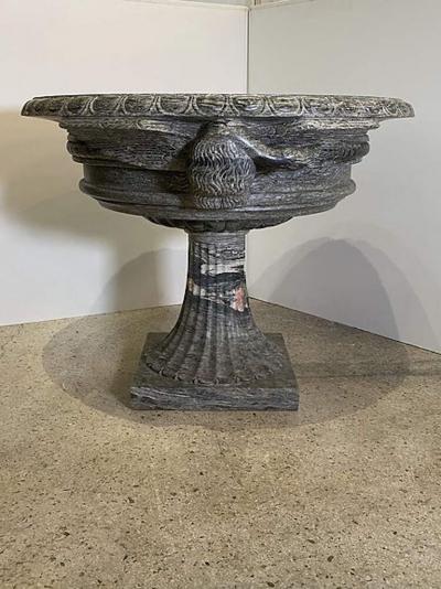 Pair of Monumental Italian Neoclassic Grand Tour Marmo Grigio Tazza