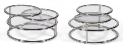 Pair of Morex Italian Mid Century Space Age Convertible Articulating Chrome
