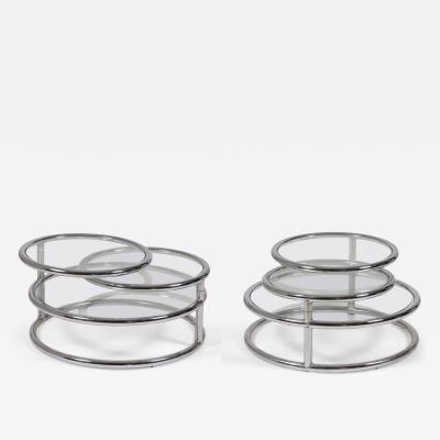 Pair of Morex Italian Mid Century Space Age Convertible Articulating Chrome
