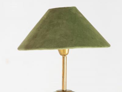 Pair of Moss Green Velvet Floor Lamps French Late 20th C 