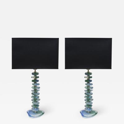 Pair of Murano Glass Lamps by Juanluca Fontana