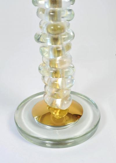 Pair of Murano Glass Pebble Lamps