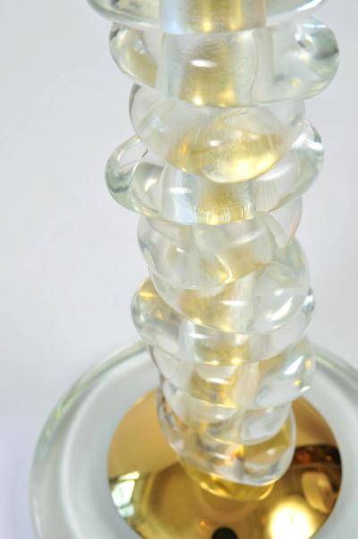 Pair of Murano Glass Pebble Lamps