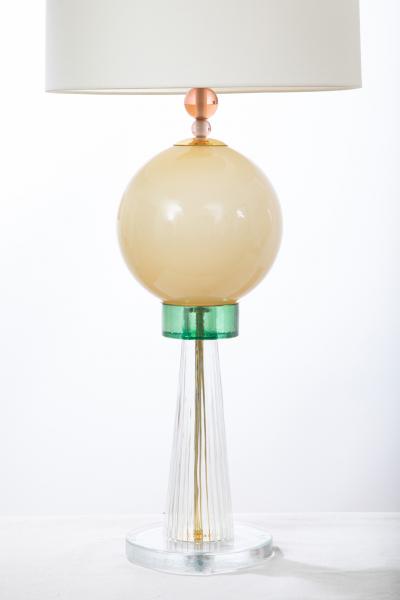 Pair of Murano Glass Studio Table Lamps