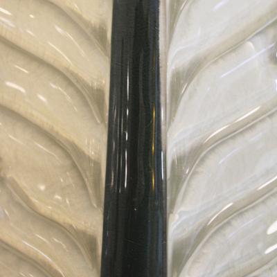 Pair of Murano Glass Wall Sconces in the Shape of a Leaf Italy