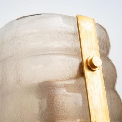 Pair of Murano Glass and Brass Wall Lights