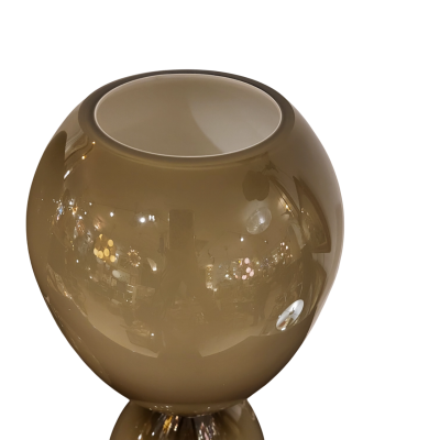 Pair of Murano Grey Hourglass Lamps