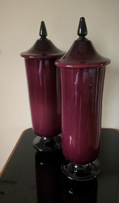 Pair of Murano Vases Urns