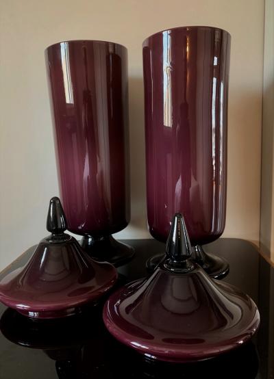Pair of Murano Vases Urns