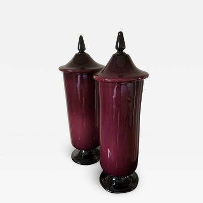 Pair of Murano Vases Urns