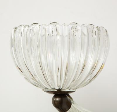 Pair of Murano glass and brass wall sconces