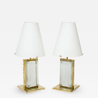 Pair of Murano glass table lamps