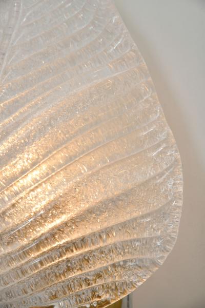 Pair of Murano leaf wall lights