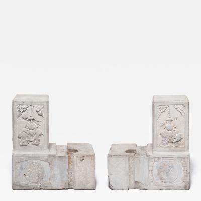 Pair of Mythical Stone Door Posts